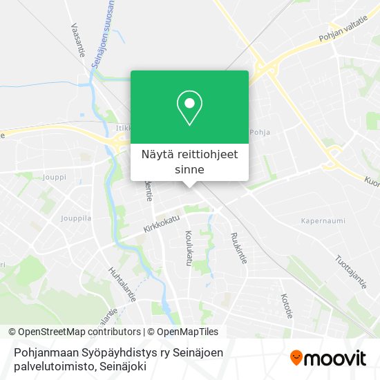 Pohjanmaan Syöpäyhdistys ry Seinäjoen palvelutoimisto kartta