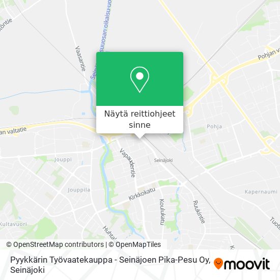 Pyykkärin Työvaatekauppa - Seinäjoen Pika-Pesu Oy kartta