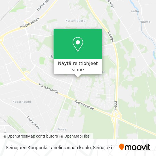 Seinäjoen Kaupunki Tanelinrannan koulu kartta