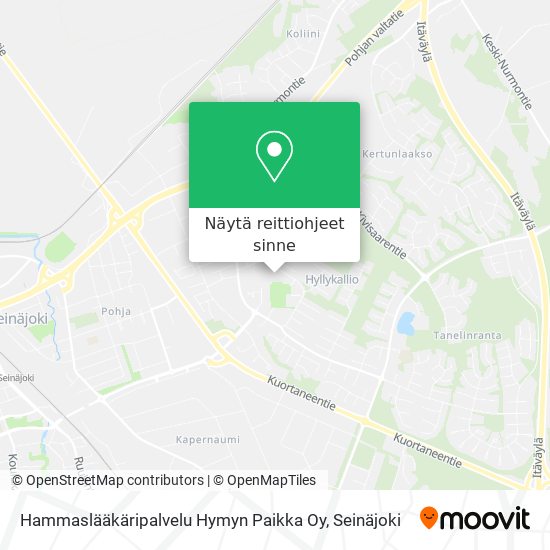 Hammaslääkäripalvelu Hymyn Paikka Oy kartta