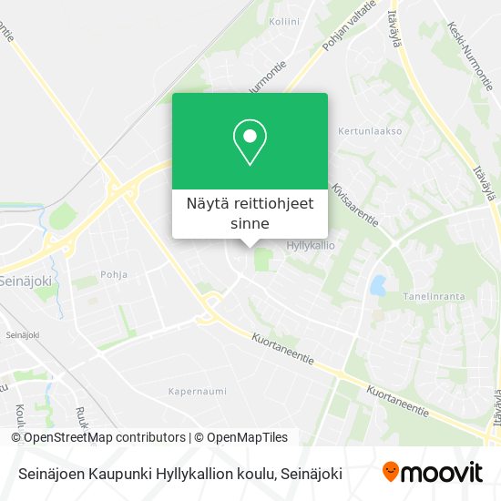Seinäjoen Kaupunki Hyllykallion koulu kartta