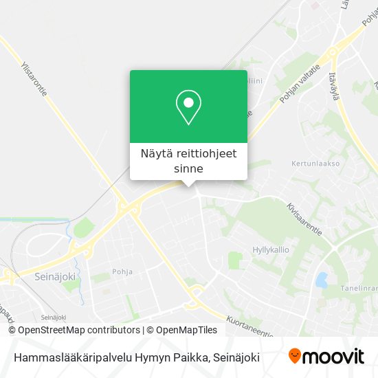 Hammaslääkäripalvelu Hymyn Paikka kartta
