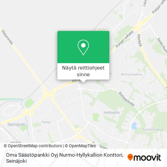 Oma Säästöpankki Oyj Nurmo-Hyllykallion Konttori kartta