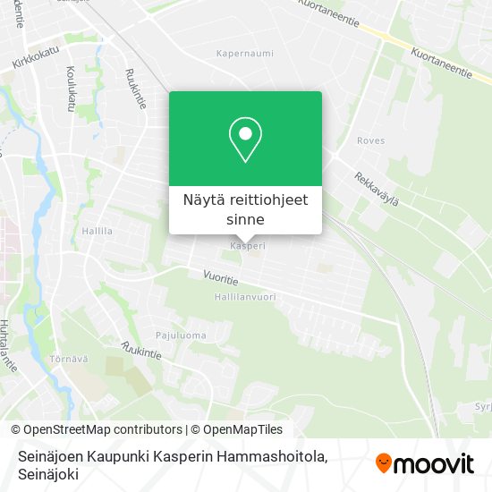 Seinäjoen Kaupunki Kasperin Hammashoitola kartta