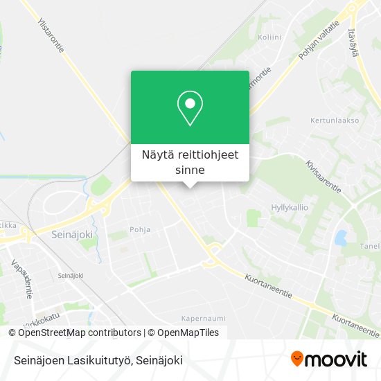 Seinäjoen Lasikuitutyö kartta