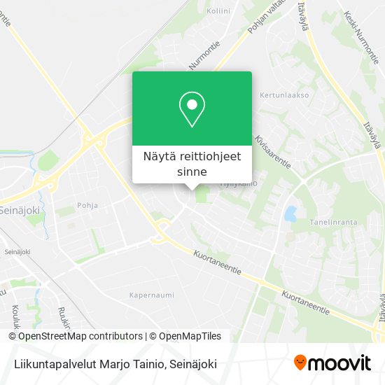 Liikuntapalvelut Marjo Tainio kartta
