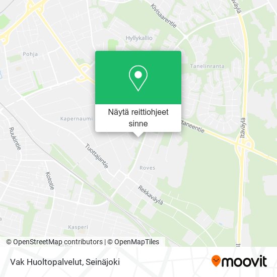 Vak Huoltopalvelut kartta
