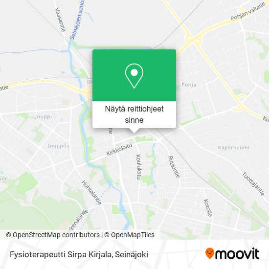 Fysioterapeutti Sirpa Kirjala kartta