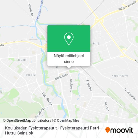 Koulukadun Fysioterapeutit - Fysioterapeutti Petri Huttu kartta