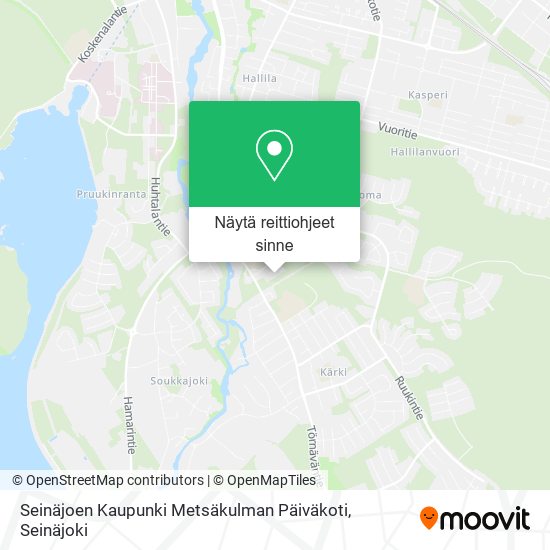 Seinäjoen Kaupunki Metsäkulman Päiväkoti kartta