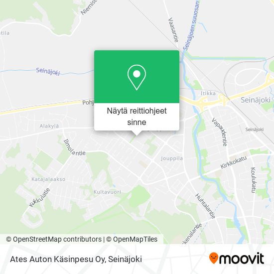 Ates Auton Käsinpesu Oy kartta