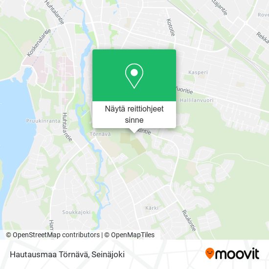 Hautausmaa Törnävä kartta