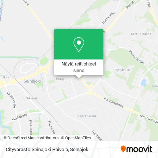 Cityvarasto Seinäjoki Päivölä kartta