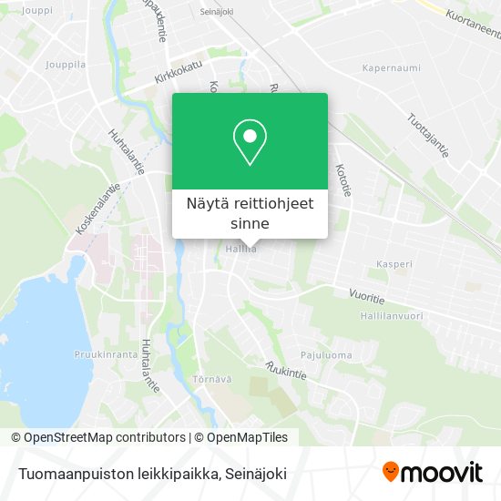 Tuomaanpuiston leikkipaikka kartta