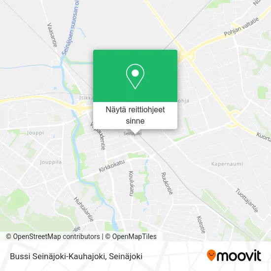 Bussi Seinäjoki-Kauhajoki kartta