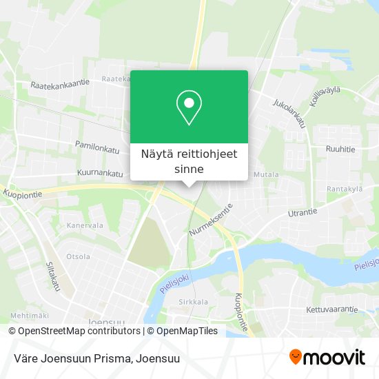 Väre Joensuun Prisma kartta