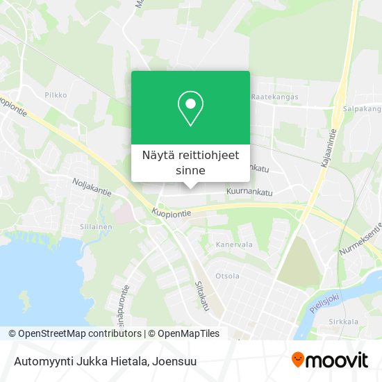 Automyynti Jukka Hietala kartta