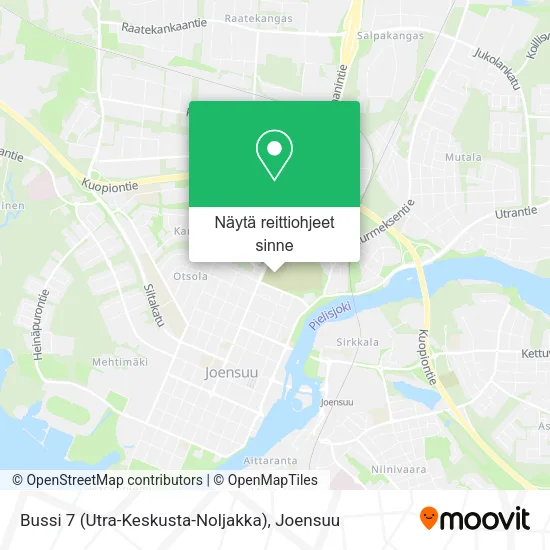 Bussi 7 (Utra-Keskusta-Noljakka) kartta