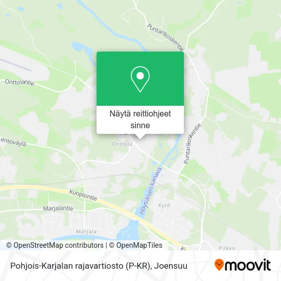Pohjois-Karjalan rajavartiosto (P-KR) kartta