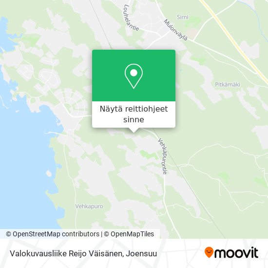 Valokuvausliike Reijo Väisänen kartta