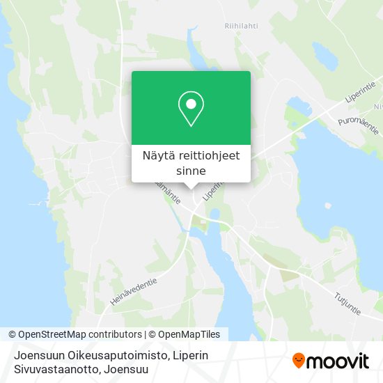 Joensuun Oikeusaputoimisto, Liperin Sivuvastaanotto kartta