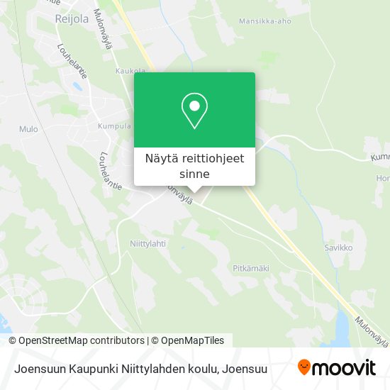 Joensuun Kaupunki Niittylahden koulu kartta