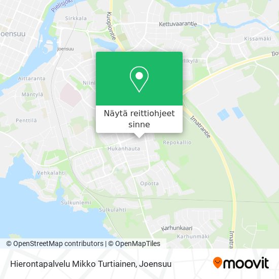 Hierontapalvelu Mikko Turtiainen kartta