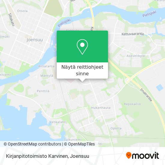 Kirjanpitotoimisto Karvinen kartta