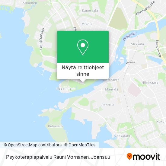 Psykoterapiapalvelu Rauni Vornanen kartta