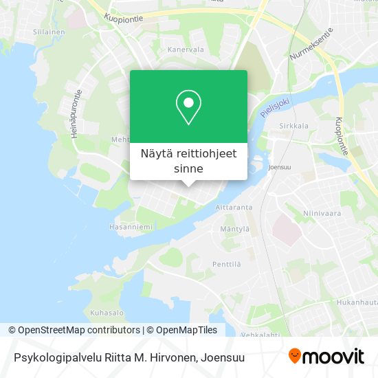 Psykologipalvelu Riitta M. Hirvonen kartta