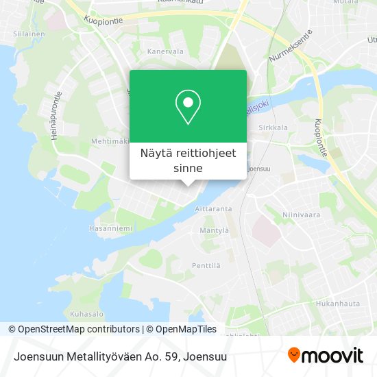 Joensuun Metallityöväen Ao. 59 kartta