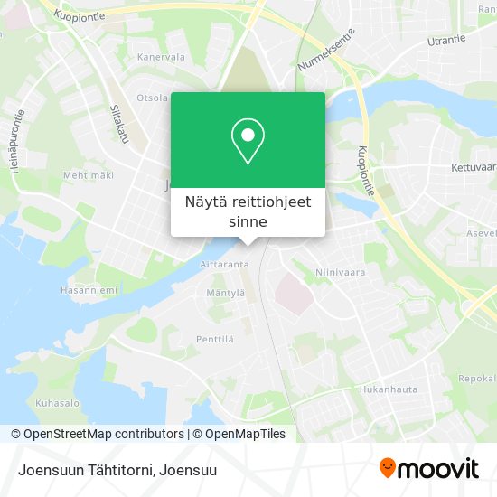 Joensuun Tähtitorni kartta
