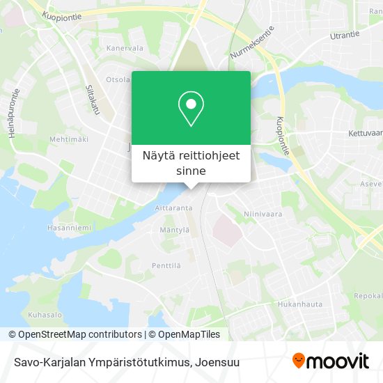 Savo-Karjalan Ympäristötutkimus kartta