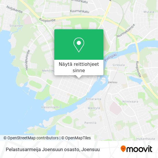 Pelastusarmeija Joensuun osasto kartta