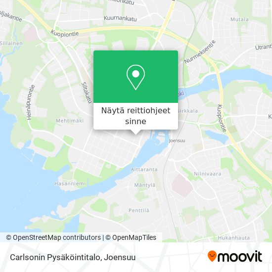 Carlsonin Pysäköintitalo kartta