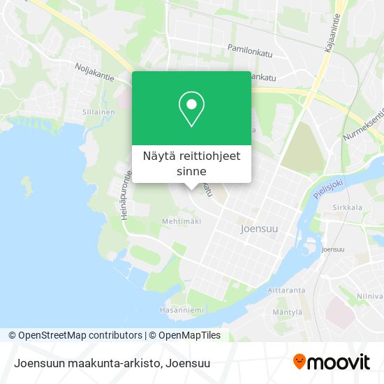Joensuun maakunta-arkisto kartta