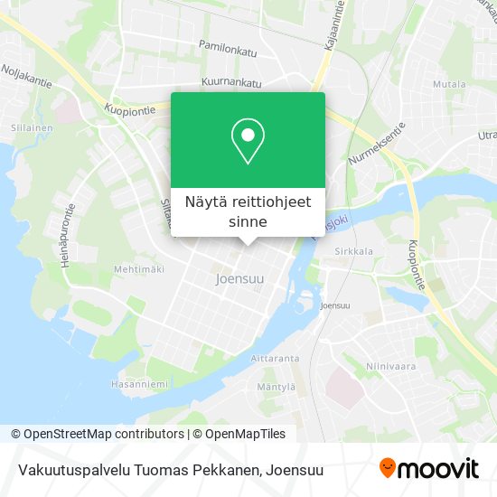 Vakuutuspalvelu Tuomas Pekkanen kartta