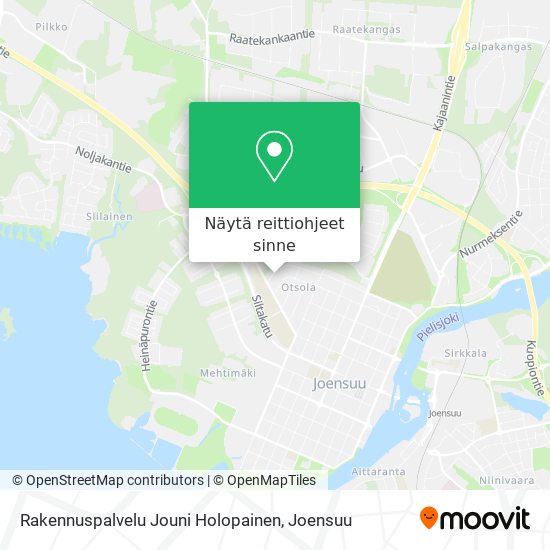 Rakennuspalvelu Jouni Holopainen kartta