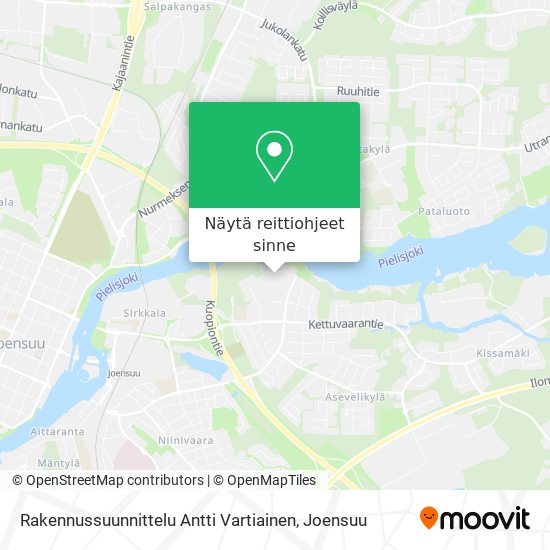 Rakennussuunnittelu Antti Vartiainen kartta