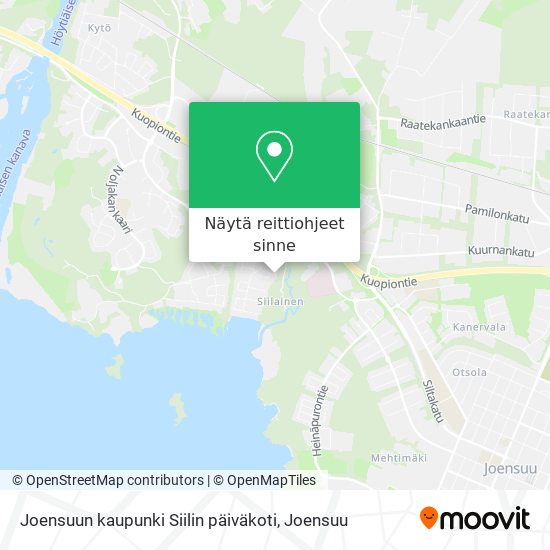Joensuun kaupunki Siilin päiväkoti kartta