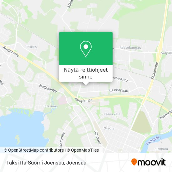 Taksi Itä-Suomi Joensuu kartta