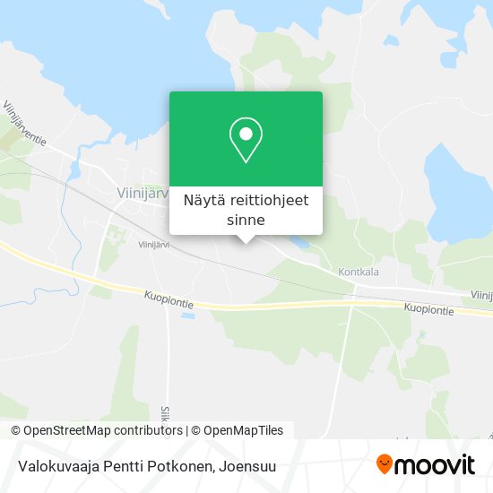 Valokuvaaja Pentti Potkonen kartta