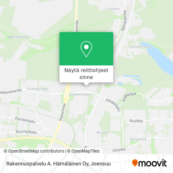 Rakennuspalvelu A. Hämäläinen Oy kartta