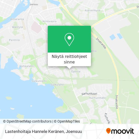 Lastenhoitaja Hannele Keränen kartta