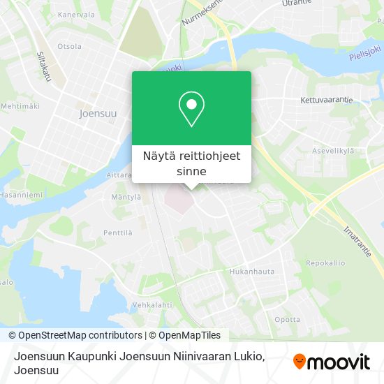 Joensuun Kaupunki Joensuun Niinivaaran Lukio kartta