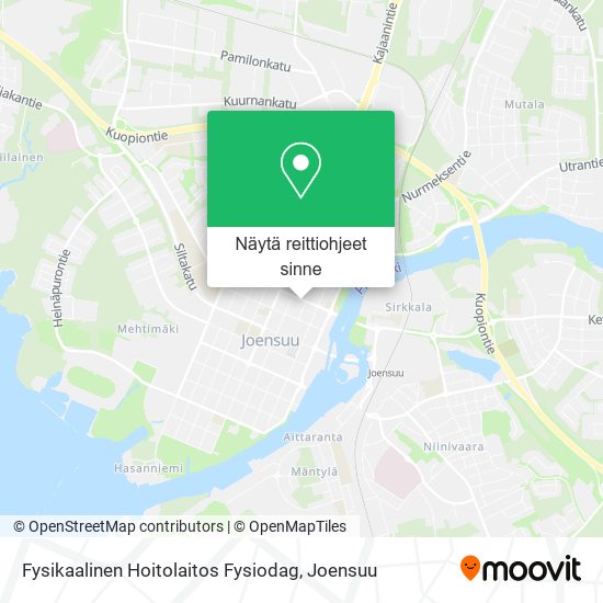 Fysikaalinen Hoitolaitos Fysiodag kartta