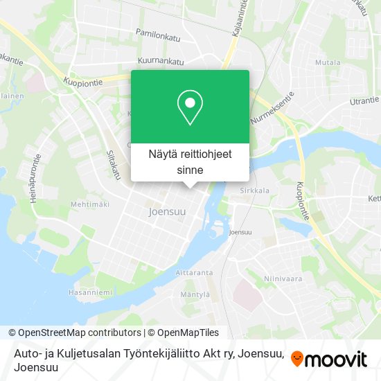 Auto- ja Kuljetusalan Työntekijäliitto Akt ry, Joensuu kartta