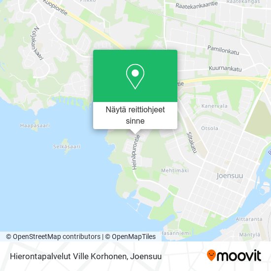 Hierontapalvelut Ville Korhonen kartta