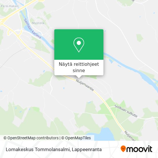 Lomakeskus Tommolansalmi kartta