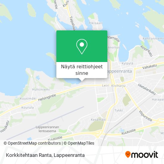 Korkkitehtaan Ranta kartta